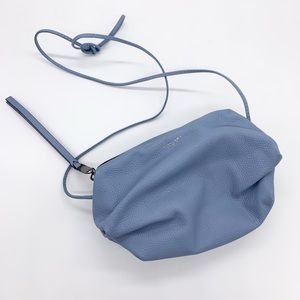 T Tahari Karla Leather Crossbody Glacier Blue